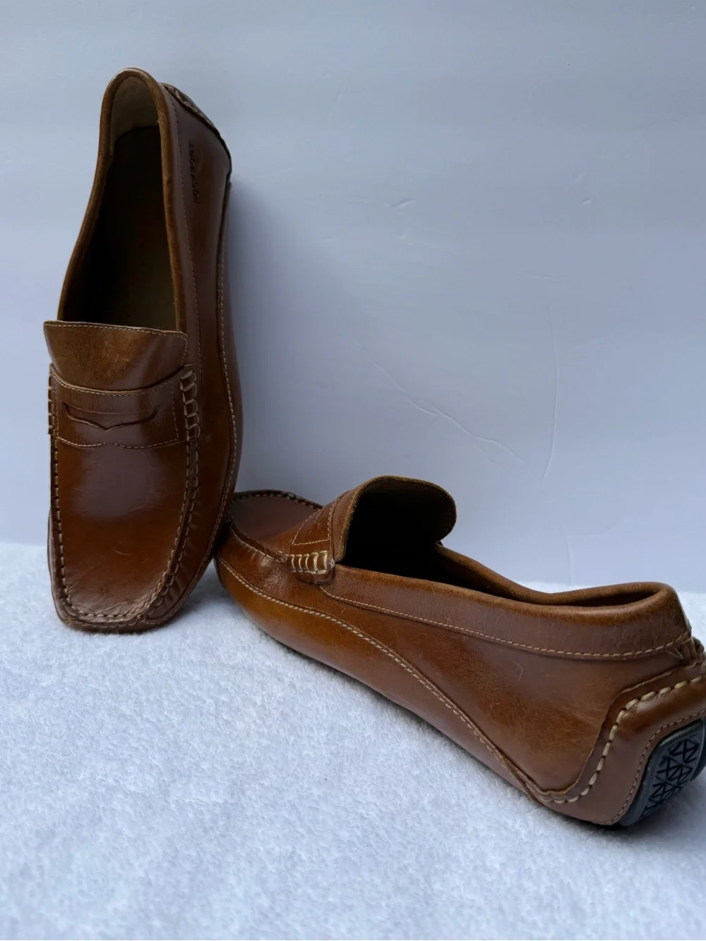 Rockport Men’s Cognac Leather Penny Loafers